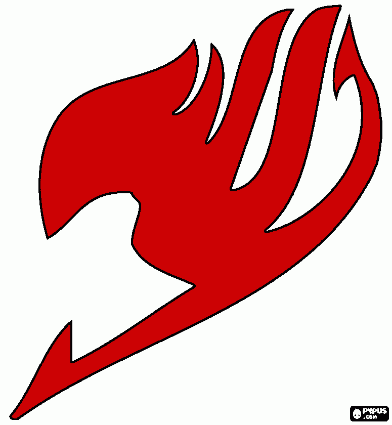 fairy tail logo de natsu para colorear