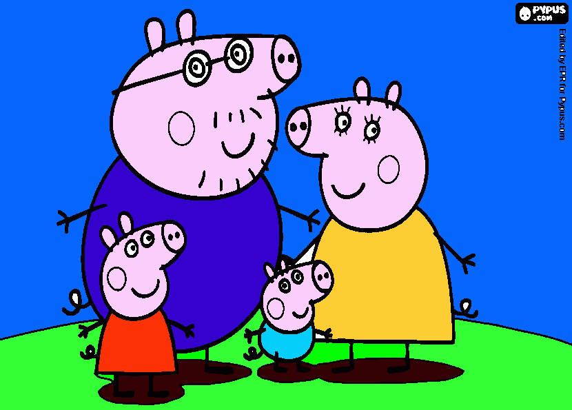 familia de epa pig para colorear