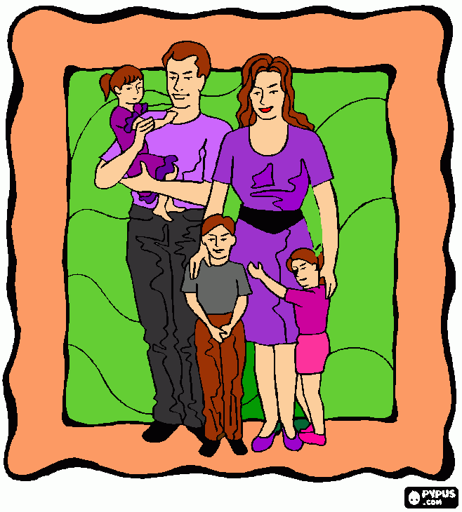 familia logo para colorear