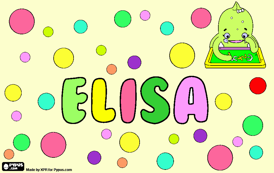 felicitacion para elisa para colorear