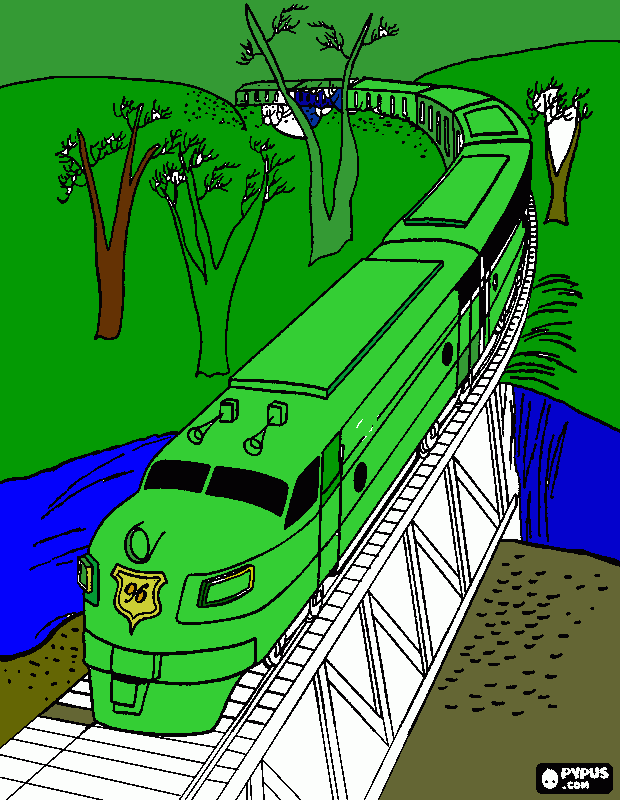 ferrocarril para colorear