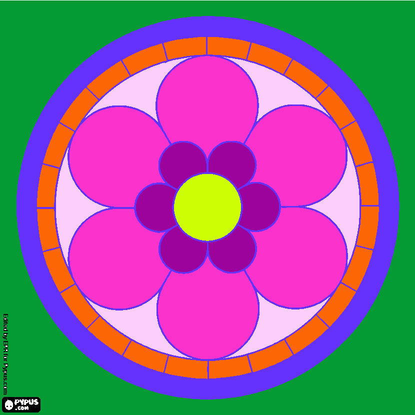 flor fugas para colorear