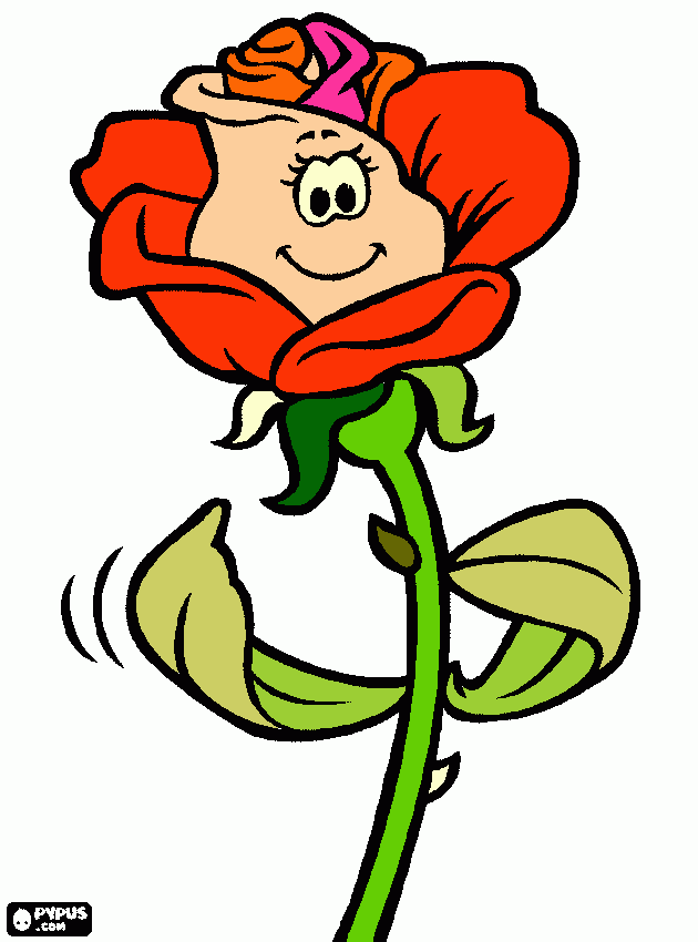 flor lunita para colorear