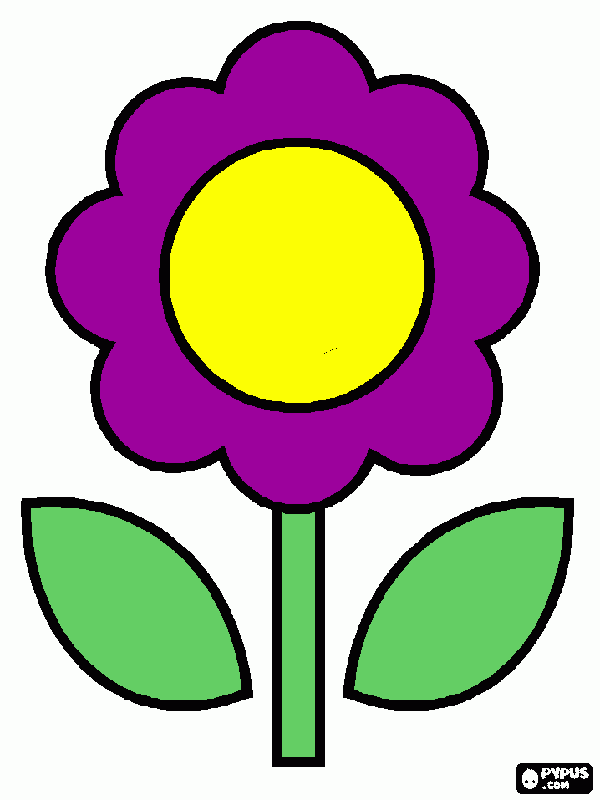 flor sencilla para colorear