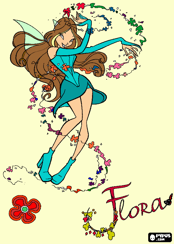Flora :D para colorear