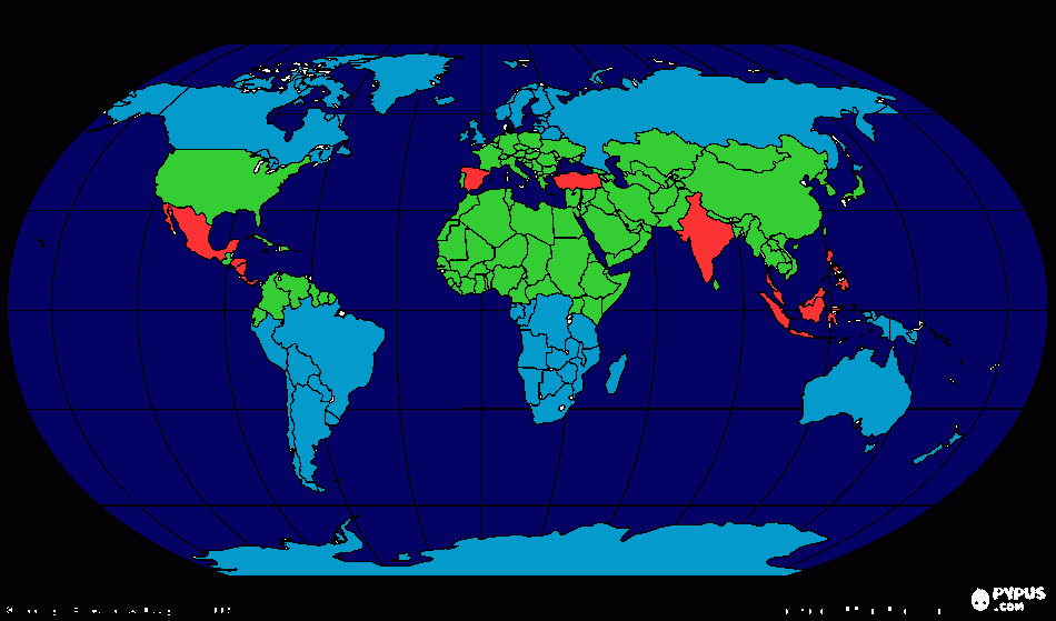 fondo negro mapa mundi para colorear