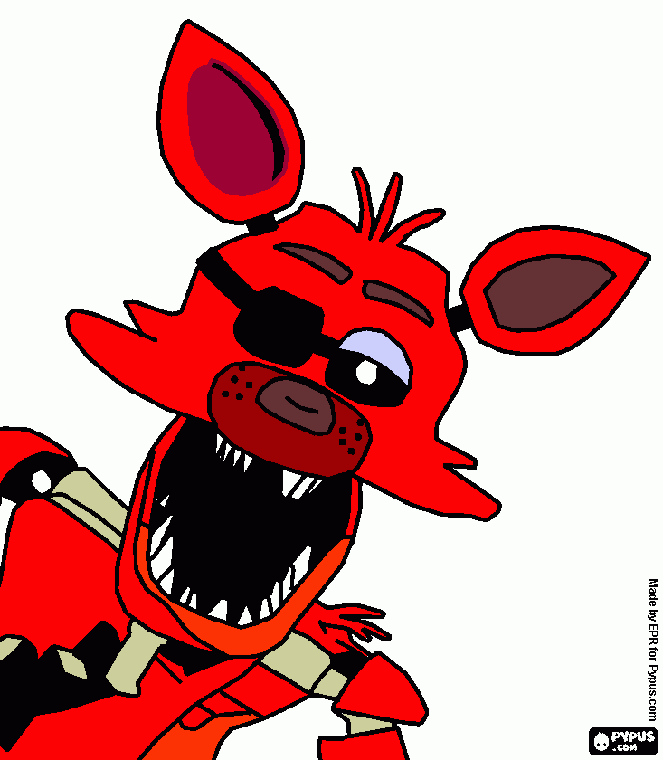 foxy five nights at freddys para colorear