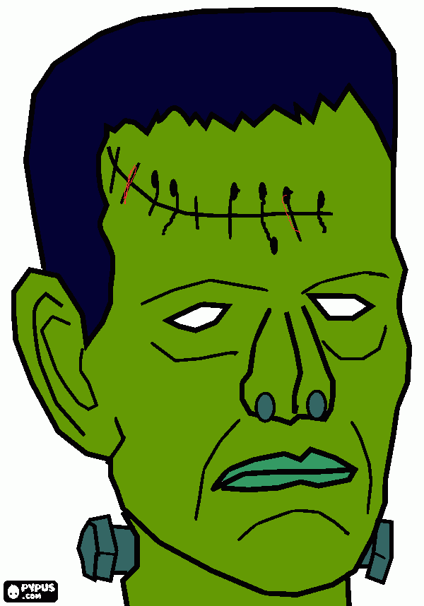 frankenstein para colorear