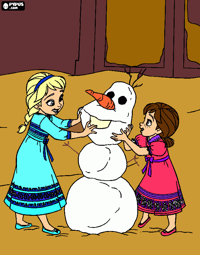 Frozen hermanas para colorear