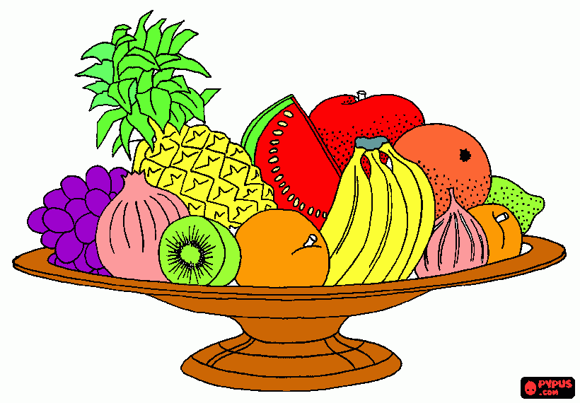 frutas para papi para colorear