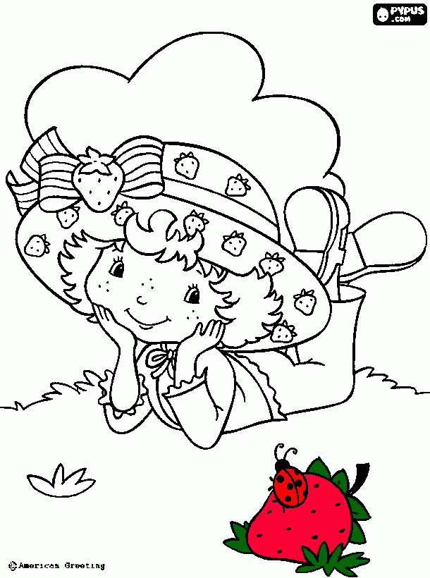 frutilla para colorear