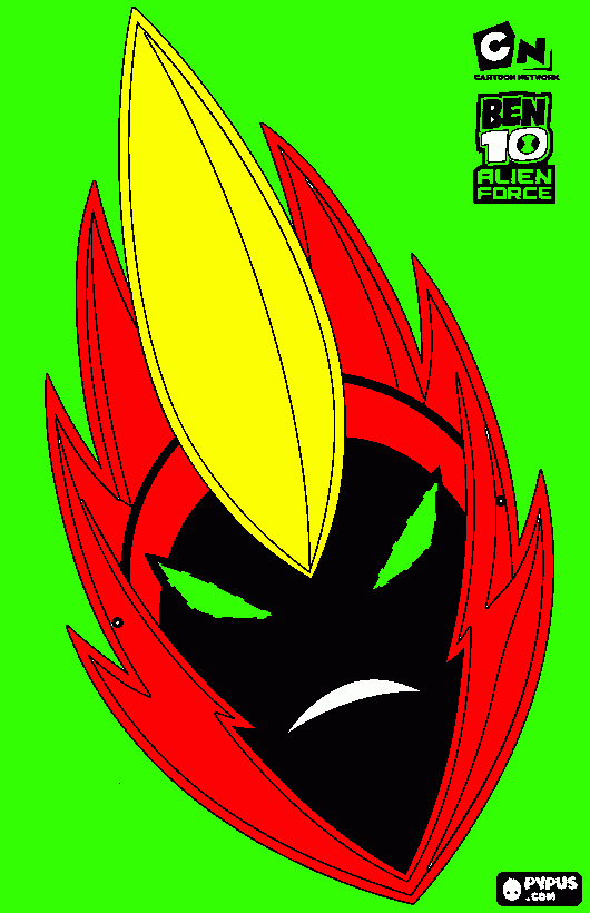 FUEGO PANTANOSO - BEN 10 para colorear