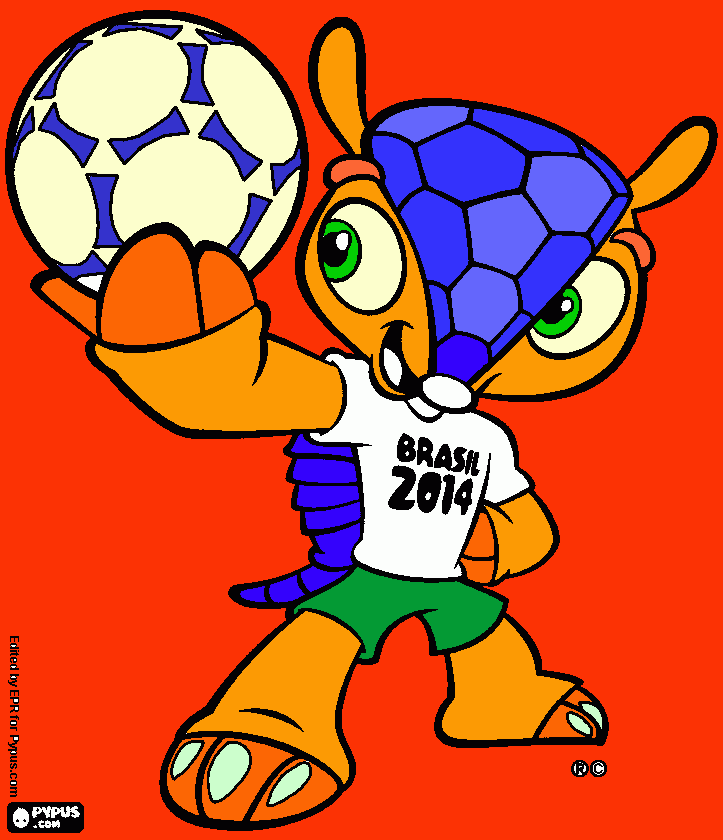 fuleco el goliador para colorear