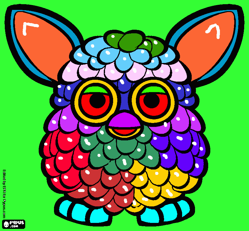 furby colores para colorear