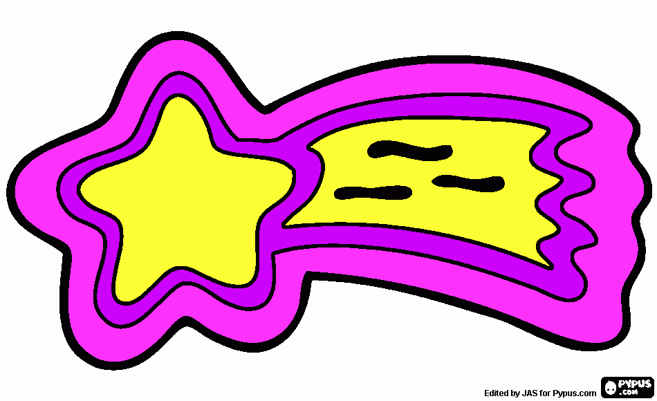 galleta con forma de estrella para colorear
