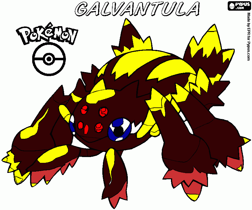 galvantula tipo trueno para colorear