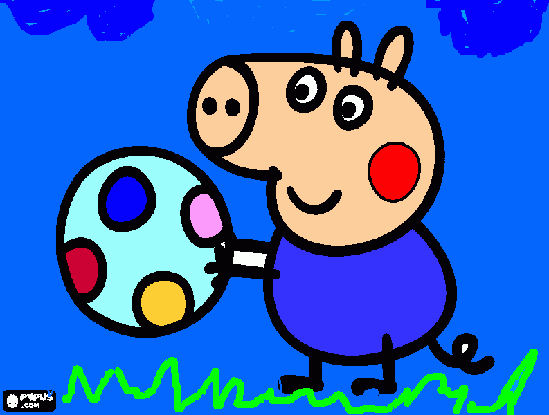 george  con balon para colorear