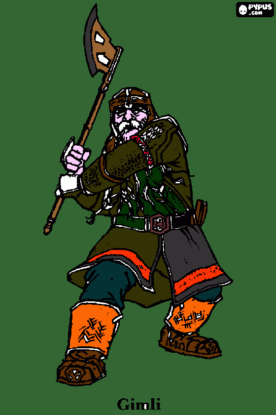 gimli para colorear