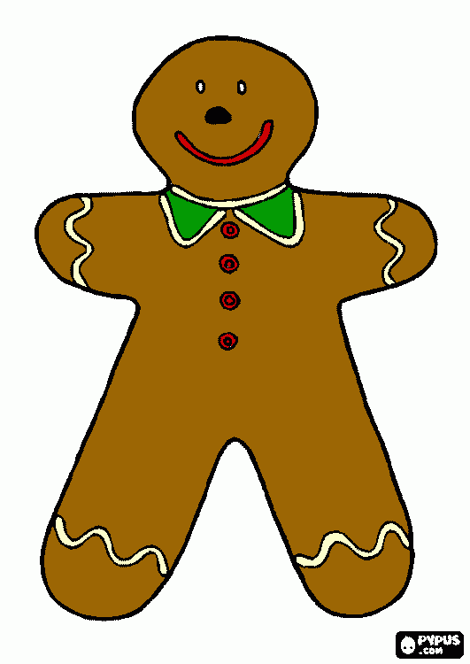 Gingerbread para colorear