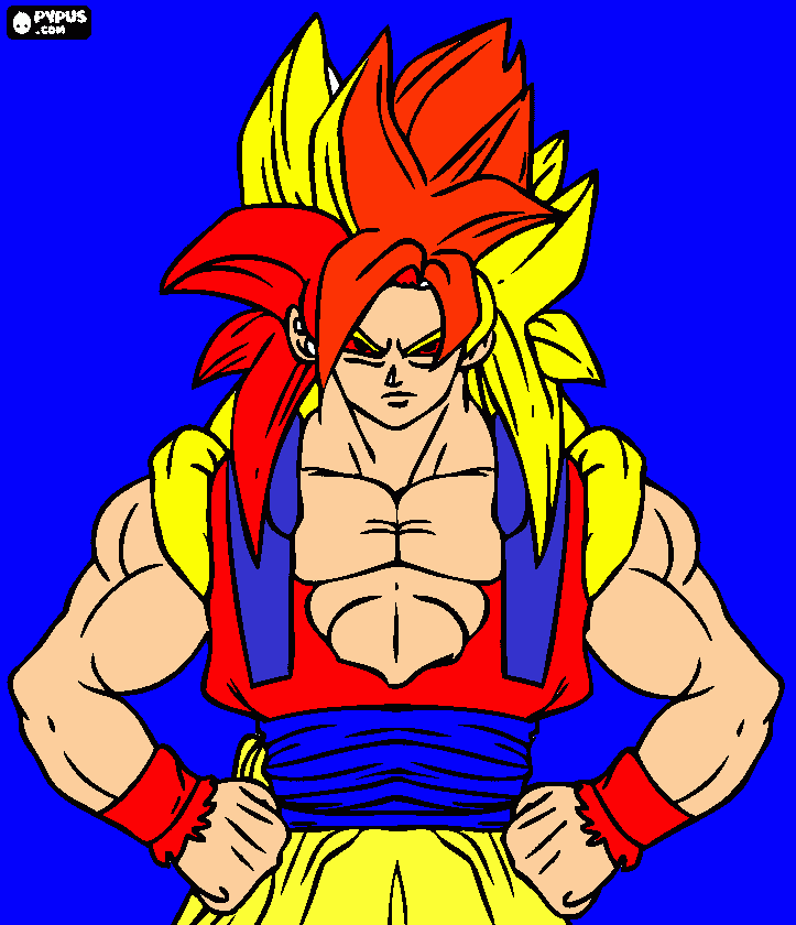 gogeta af para colorear