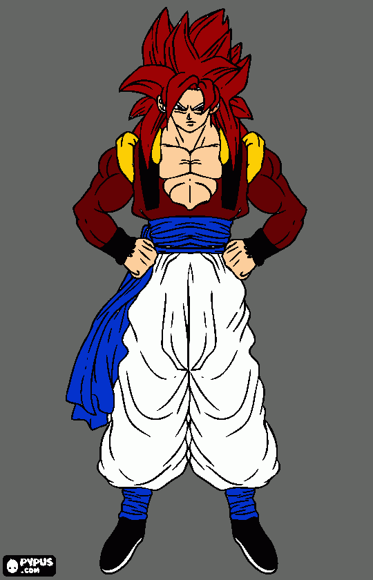 gogeta ssj 4 para colorear