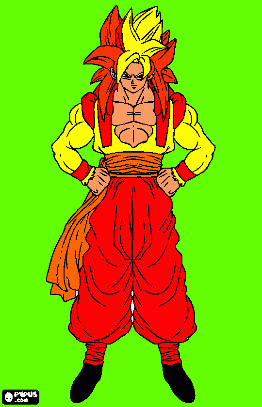 gogeta ssj 7 para colorear