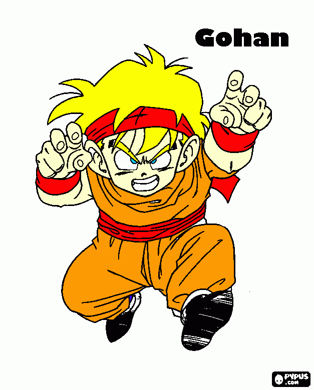 gohan 3 para colorear