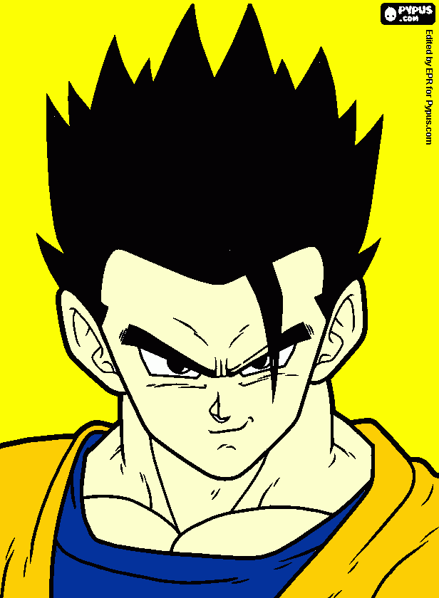 gohan definido para colorear