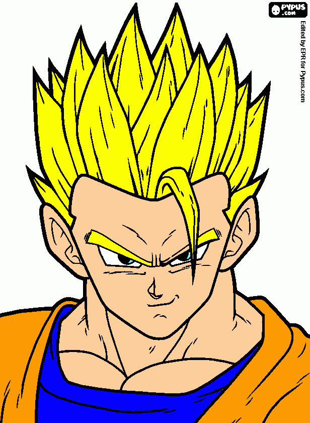 gohan definitivo super saiyan para colorear