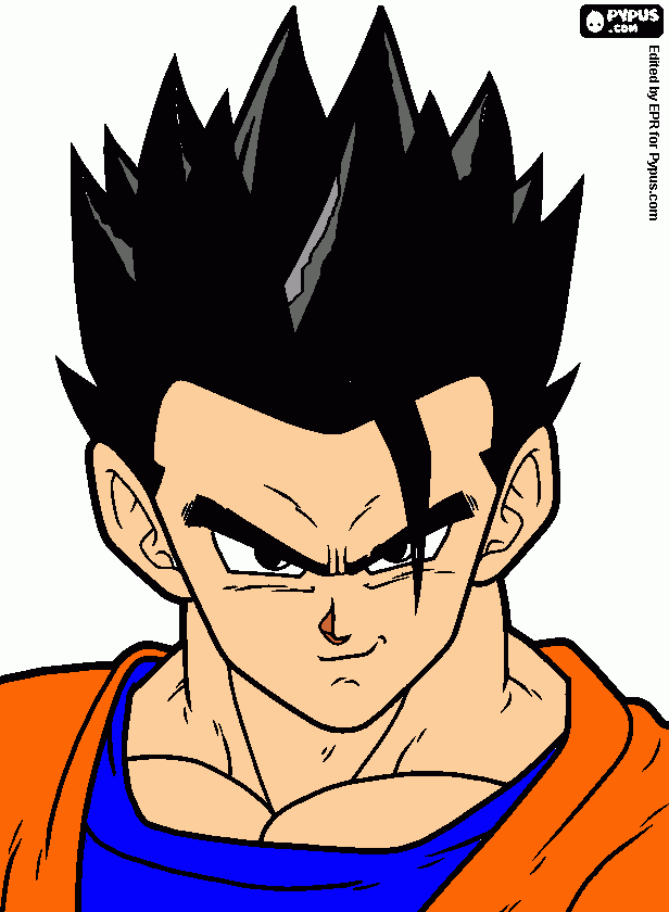 gohan normal  para colorear