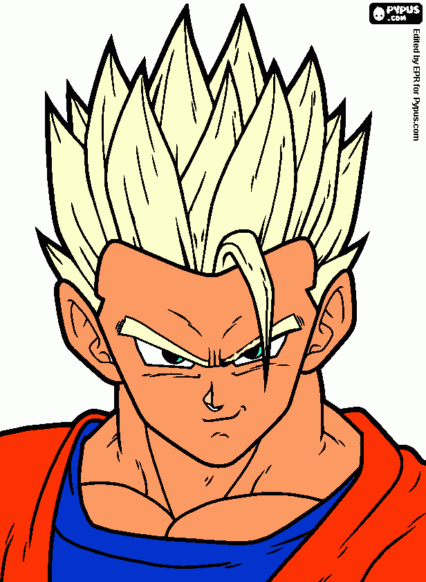 gohan ssj 2 para colorear