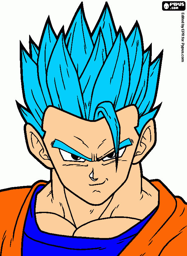 gohan suer sayajin blue para colorear