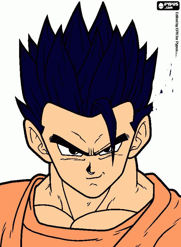 gohan para colorear