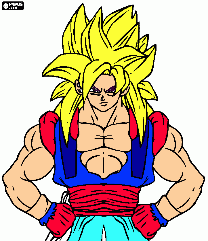 GOKU  10000000000000 para colorear