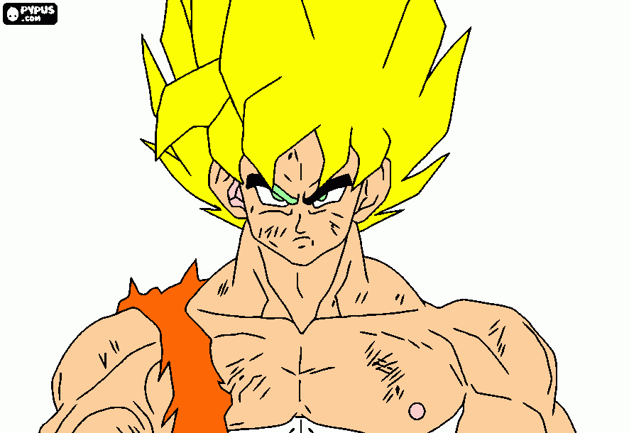 goku 1 para colorear