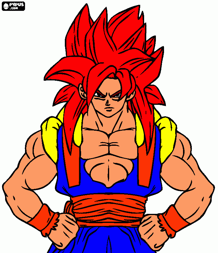 goku 4nivel para colorear