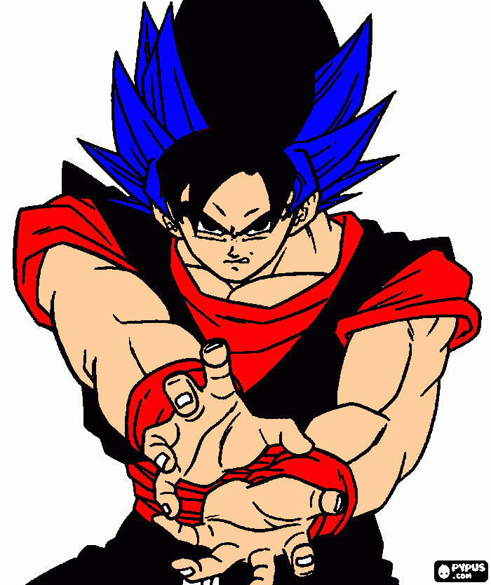 goku af para colorear