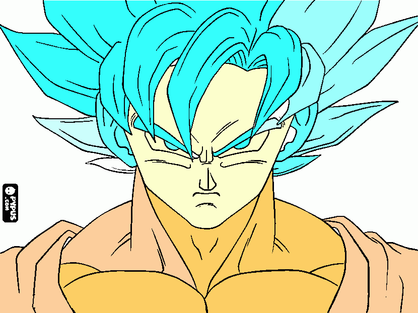 goku cumple para colorear