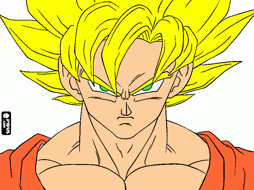 goku de la batalla de los dioses para colorear