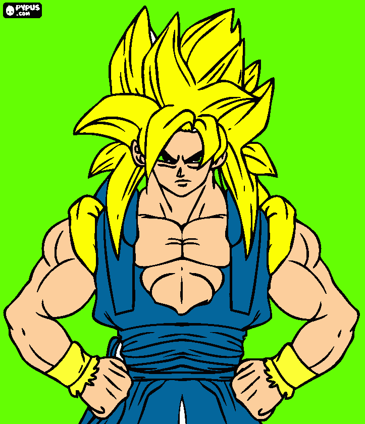 goku ebolucionado para colorear