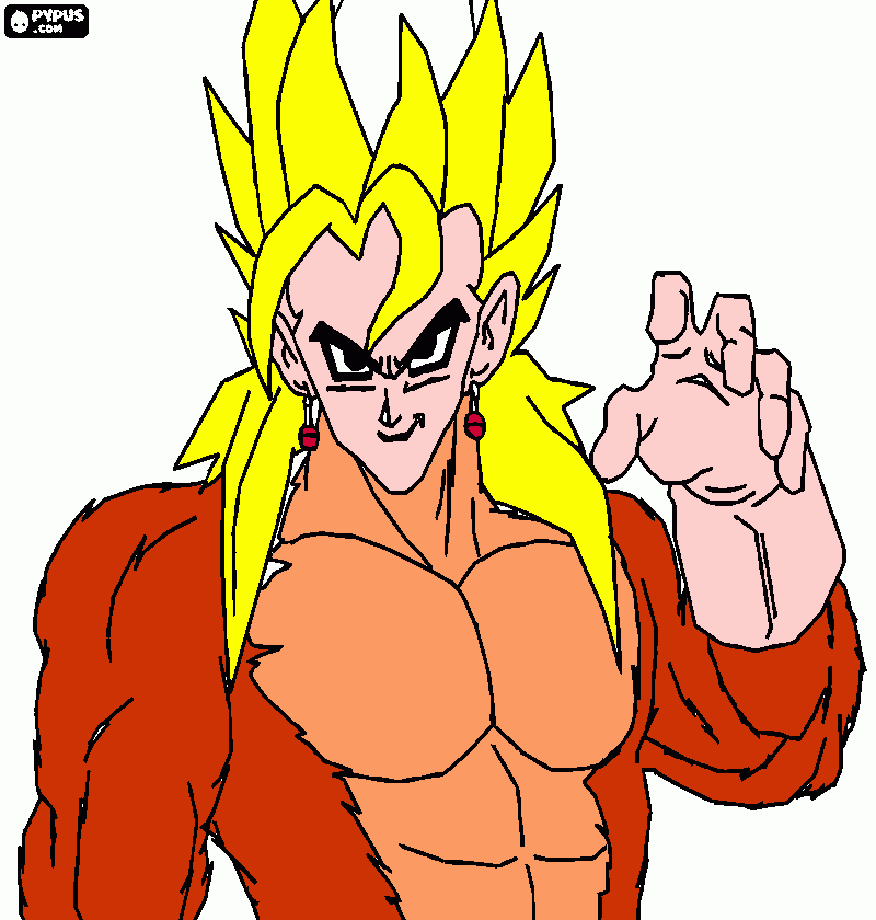 goku el kayosama  para colorear