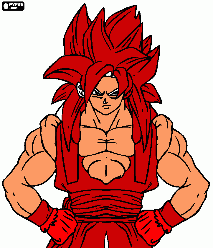 goku faese 4 angel para colorear