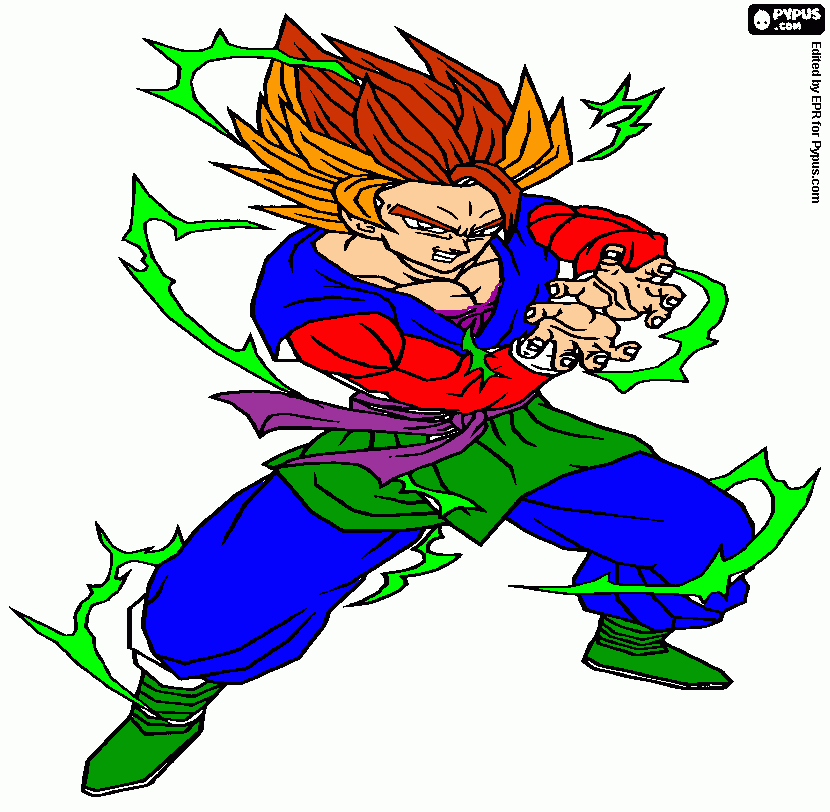 goku god 4 para colorear