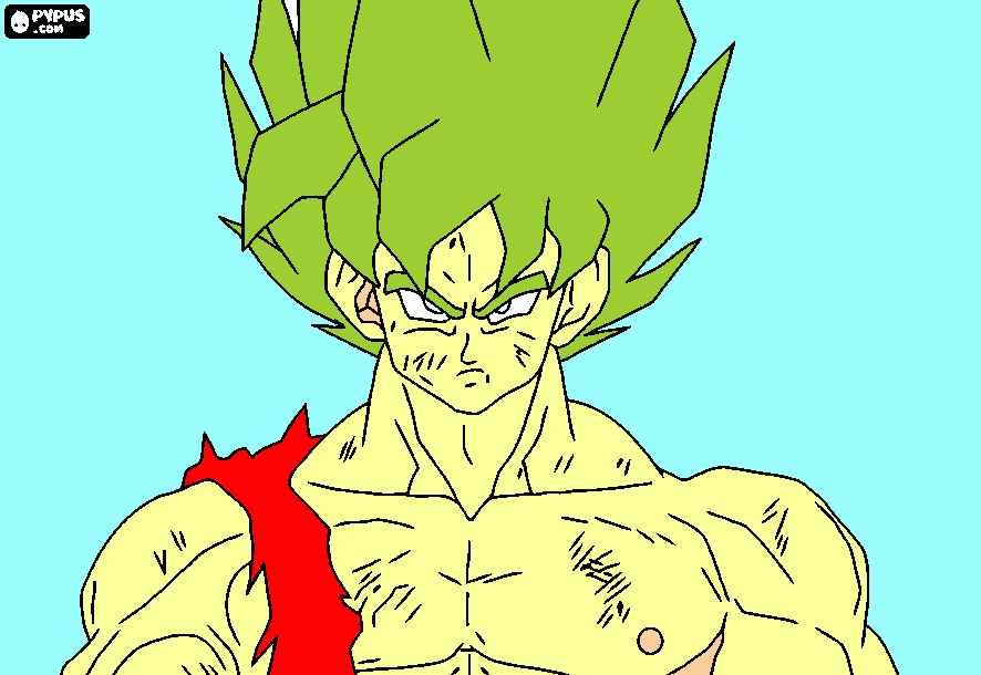 goku legendario para colorear