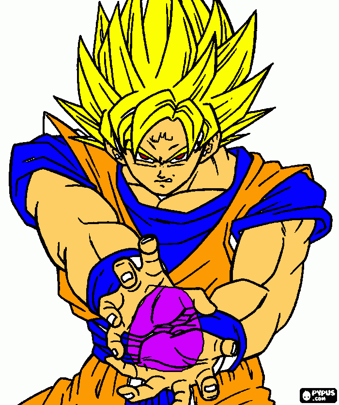 goku monstruo para colorear