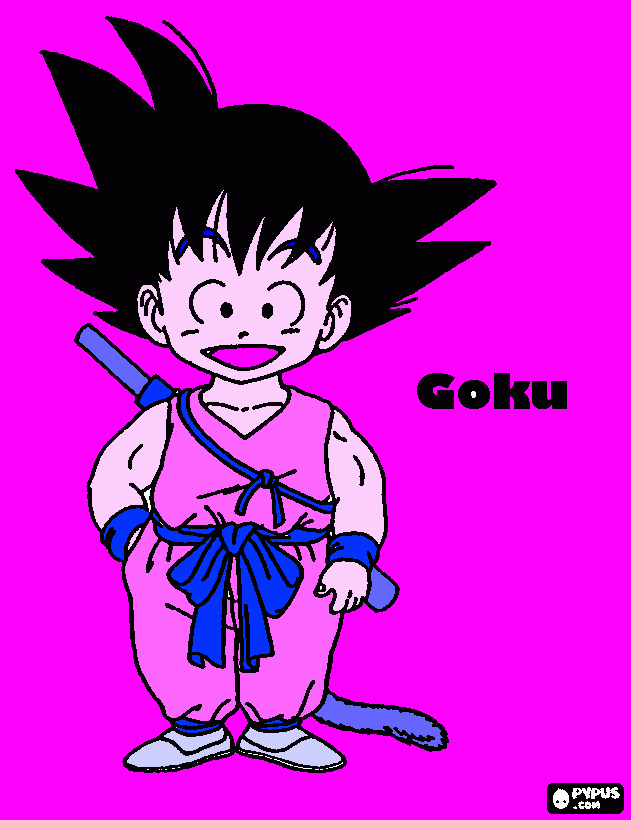 goku niño. para colorear