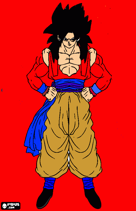 Goku Ok para colorear