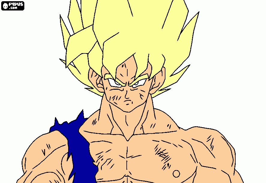 goku saiyajin legendario para colorear