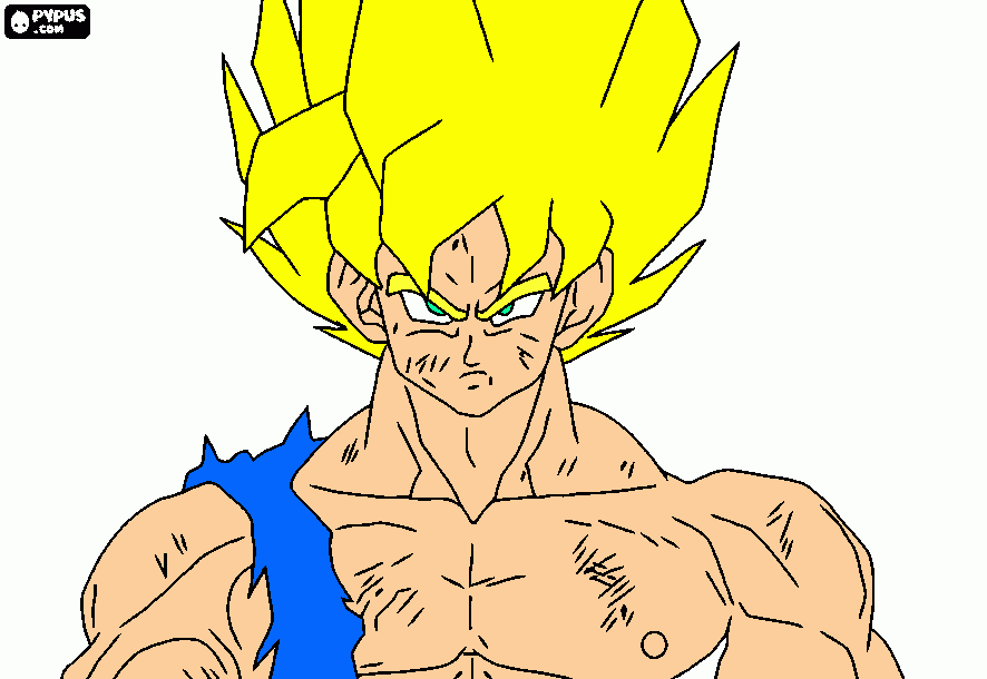 goku sallayin para colorear