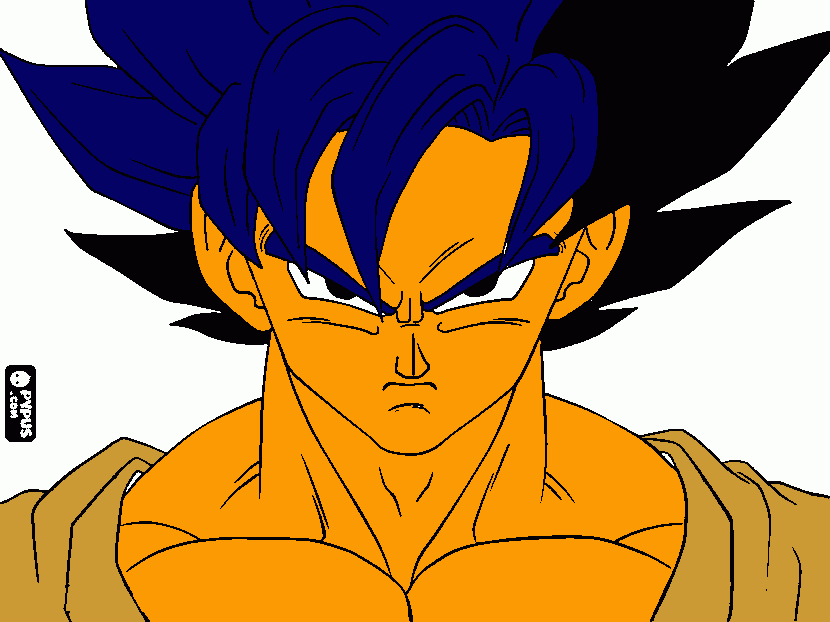 goku ssj 20 para colorear